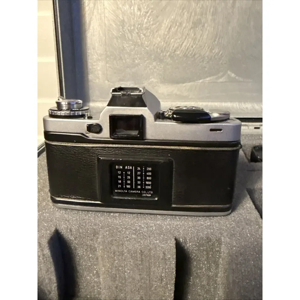 Minolta XD11 35mm SLR Film Camera Kit w/ Lenses, Auto Winder D, Case - Untested